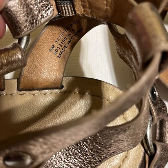 Frye Rachel Womens Open Toe Flat Casual Thong Ring Sandals Bronze Size 8 M - Picture 4 of 6